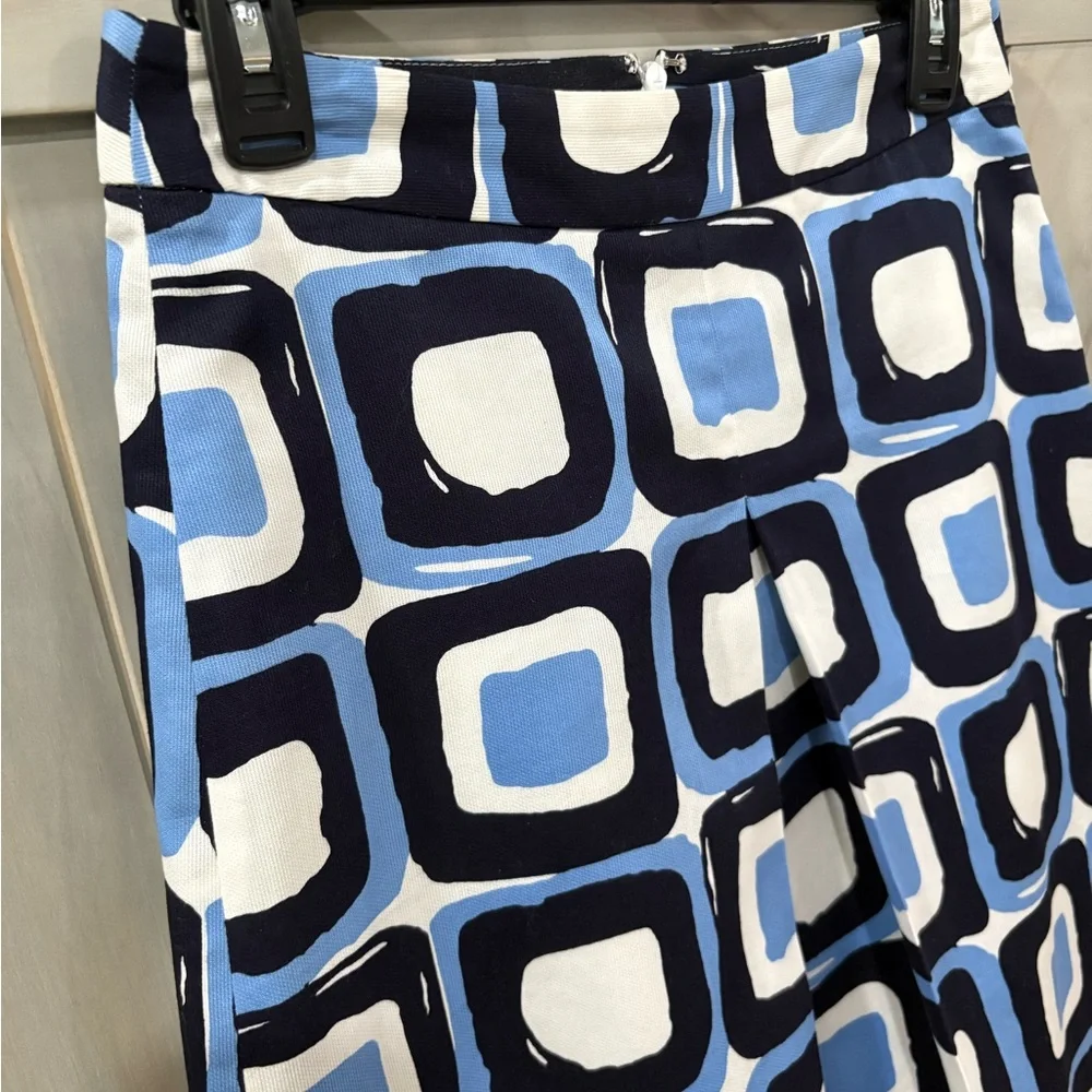Banana Republic Blue and White A-Line Skirt, Size 0 - Picture 2 of 8